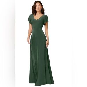 Azazie Micayla Eucalyptus Bridesmaid Dresses Size 12 Wedding Formal Elegant